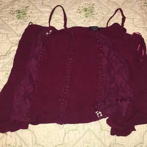 Burgundy blouse